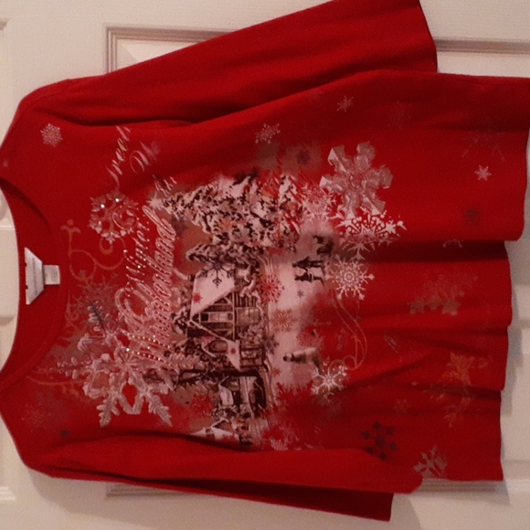 CJ Banks Tops - Women's CJ Banks women's Christmas/Holiday blouse